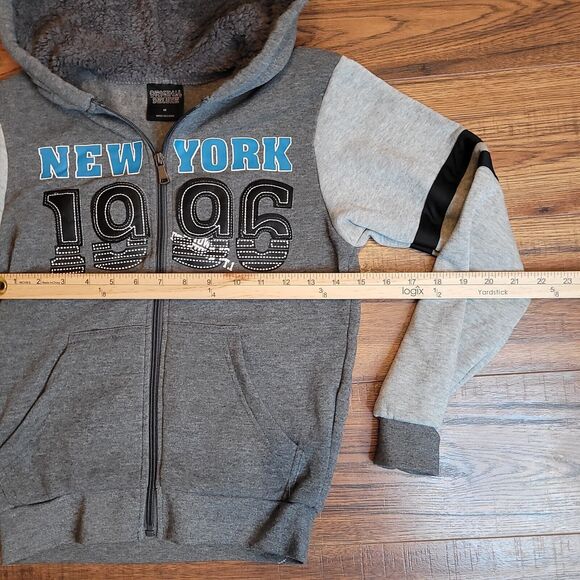 Original Deluxe Jacket Youth Medium Hooded Varsity Style School Winter - Picture 5 of 8